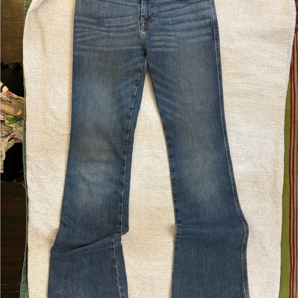 7 For All Mankind Women’s Flare Blue Jeans-NEW